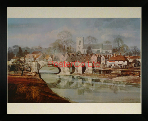 Aylesford Bridge - Rowland Hilder - Framed Print - 16"H x 20"W
