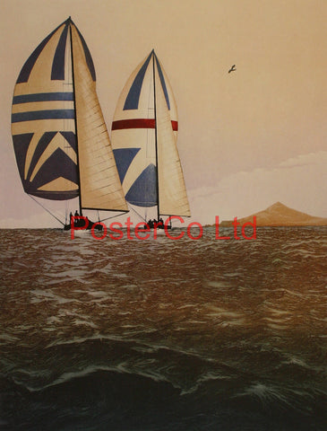 Sailing Away - John Mcnulty - Framed Print - 20"H x 16"W