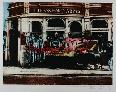 The Oxford Arms Camden Town - Allison Hunter - (Limited Numbered and Signed Edition) - Framed Screenprint - 16"H x 20"W