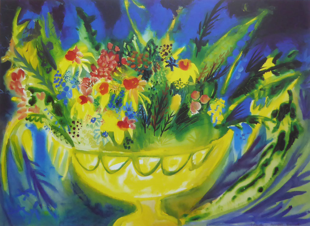 Yellow Vase Christine Barnett (1992 Felix Rosenstiels Widow and Son) (Genuine and Vintage)