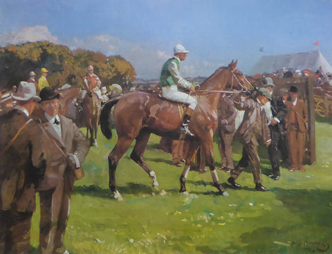 At Hethersett Races Sir Alfred Munnings (1982 Royle Publications) (Genuine and Vintage)