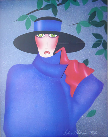 Woman in Blue (Damaged) Robin Morris (1982) (Genuine and Vintage)