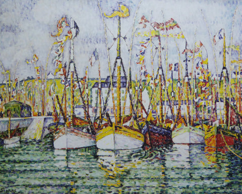 Blessing of the Tuna Fleet at Croix Paul Signac  (Genuine and Vintage)