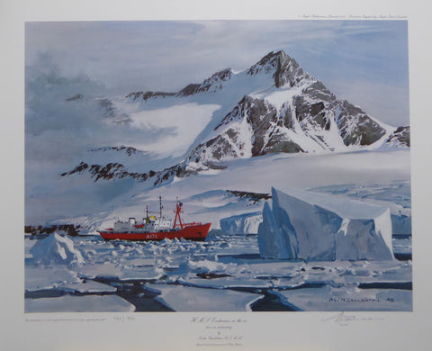 HMS Endurance in the Ice  Keith Shackleton (Signed and Limited) (Genuine and Vintage) 