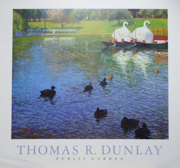 Ducks in the Boston Public Garden Thomas R Dunlay 1988 Waterline Publications (Genuine and Vintage) Crate3 B8