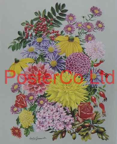 Bouquet of Flowers (2) - Leslie Greenwood - Framed Print - 16"H x 12"W