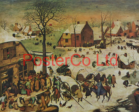 The Census at Bethlehem - Pieter Bruegel the Elder - A. Bettermore - Framed Print - 12"H x 16"W
