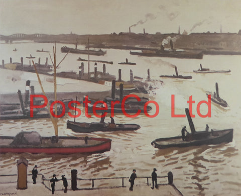 The Harbour of Rotterdam - Albert Marquet - Framed Print - 12"H x 16"W