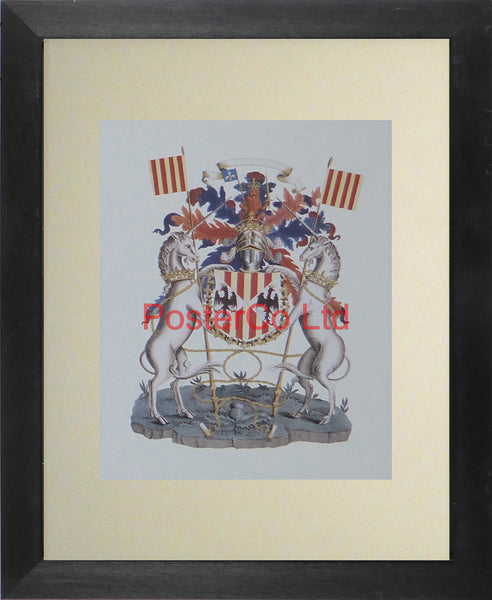 Heraldry or Coat of Arms - Framed Print - 14"H x 11"W