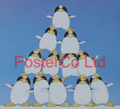 Penguins - Stewart Moskowitz - Framed Print - 14"H x 11"W