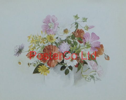 Flowers in Jug - Framed Print - 11"H x 14"W