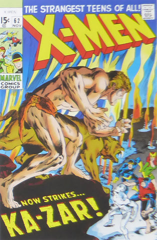 X men Now Strikes KA ZAR (Marvel Comics)    Comic Cover Art