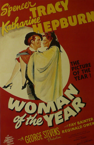 Woman of the Year Spencer Tracy / Katherine Hepburn  Movie Poster  