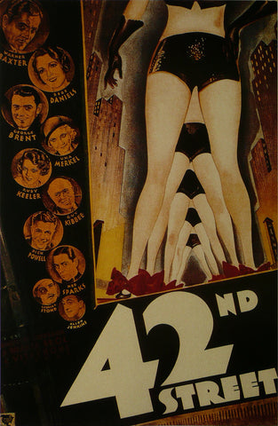 42nd Street Warner Baxter / Bebe Daniels  Movie Poster  