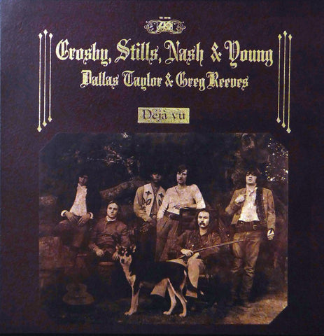 Crosby, Stills, Nash & Young with Dallas Taylor & Greg Reeves Deja vu (Album Cover Art) Framed Print