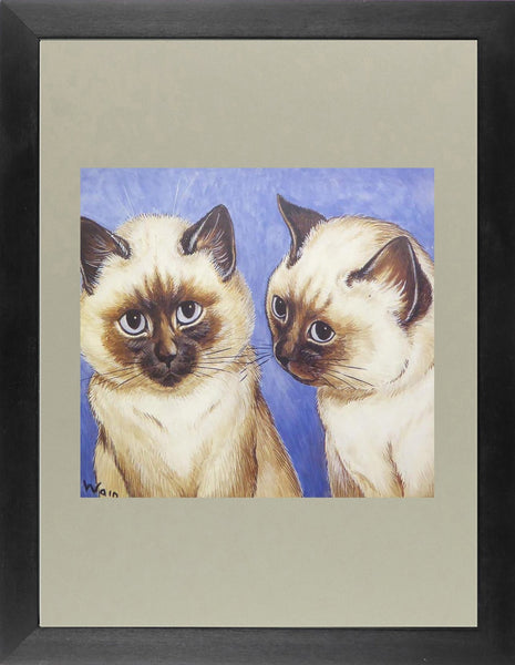 2 Siamese cats   Louis Wain