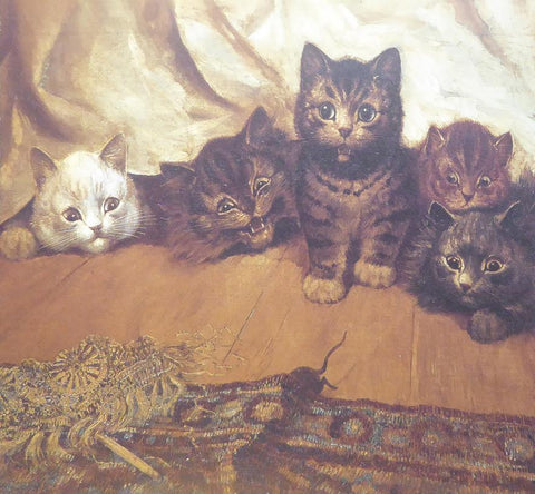 5 Cats under a valance   Louis Wain