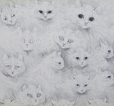 15 sketched cats   Louis Wain