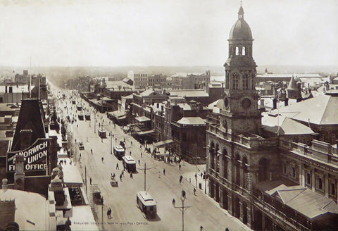 Adelaide looking north from the post office (Original 1920's Print)