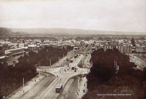Adelaide looking south from the post office (Original 1920's Print)