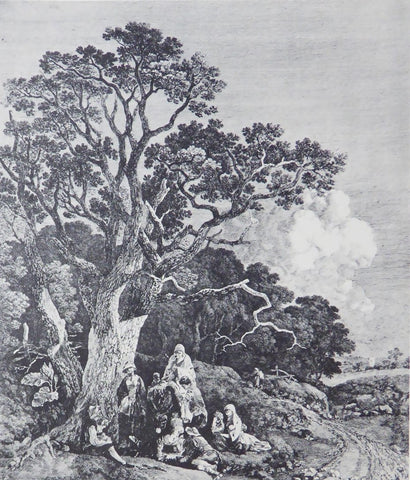Wooded landscape with gypsies round a camp fire Thomas Gainsborough