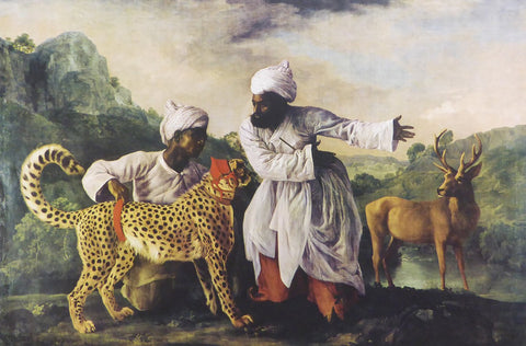 Cheetah with two Indian Attendants and a Stag George Stubbs