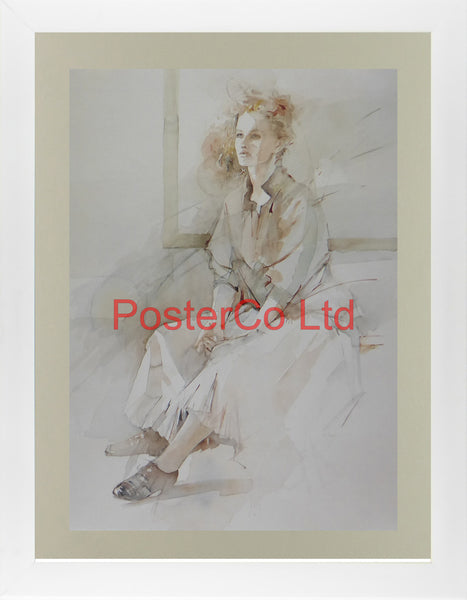Expectation (Lady) - Christine Comyn - Felix rose 1989 - Framed Print - 16"H x 12"W