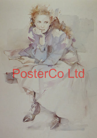 Contemplation (Lady) - Christine Comyn - Felix rose 1989 - Framed Print - 16"H x 12"W