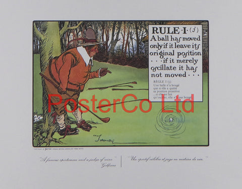 Golf Rule I - Charles Crombie - Framed Print - 12"H x 16"W