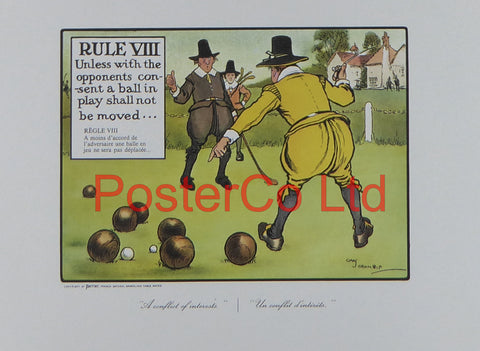 Golf Rule VIIII - Charles Crombie - Framed Print - 12"H x 16"W