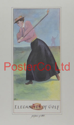 Golfers of 1905 - Elegancies of Golf - DM Arts 1989 - Framed Print - 16"H x 12"W