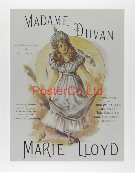 Madame Duvan - Marie Lloyd, Joseph Tabrar, Tom Costello - Felix Rose 1995- Framed Print - 16"H x 12"W