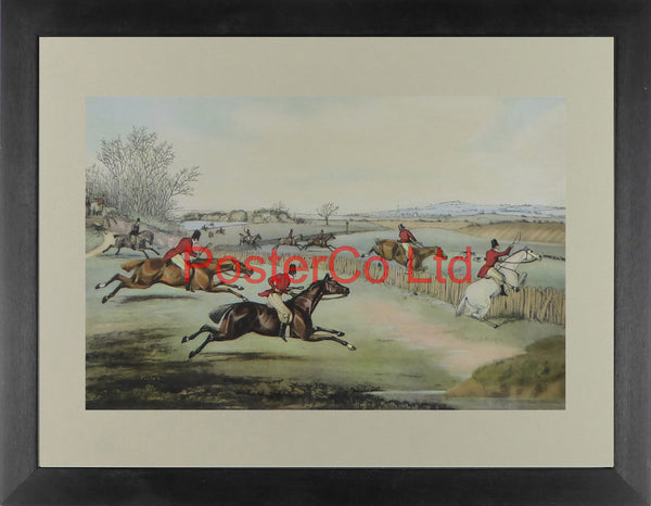 The Right Sort or Crack Riders of England - Henry Thomas Alken  - Framed Print - 12"H x 16"W