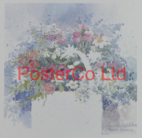 Spring planting (Flowers) - Dawna Barton 1988 - Framed Print - 16"H x 12"W