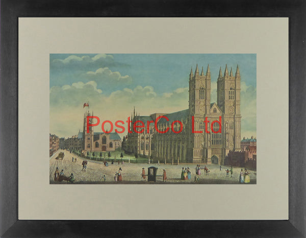 Westminster Abbey & St Margarets Church - Thomas Hosmer Shepherd - Framed Print - 12"H x 16"W