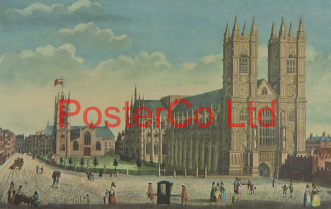 Westminster Abbey & St Margarets Church - Thomas Hosmer Shepherd - Framed Print - 12"H x 16"W
