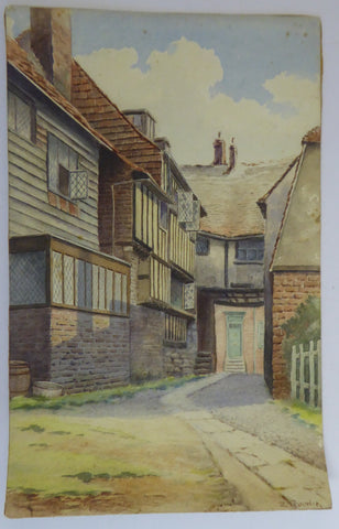 Z Goudie, 1935 Rye Street scene, watercolour, signed, unframed 8 10/16th x 13 10/16th