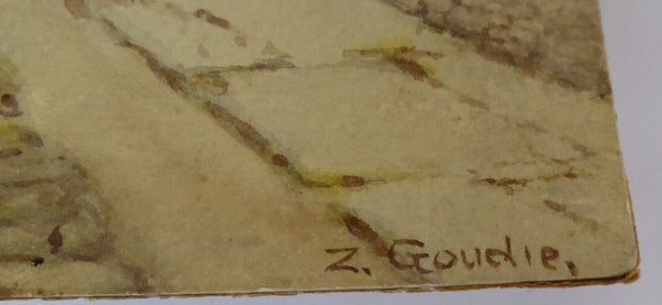 Z Goudie, 1935 Rye Street scene, watercolour, signed, unframed 8 10/16th x 13 10/16th