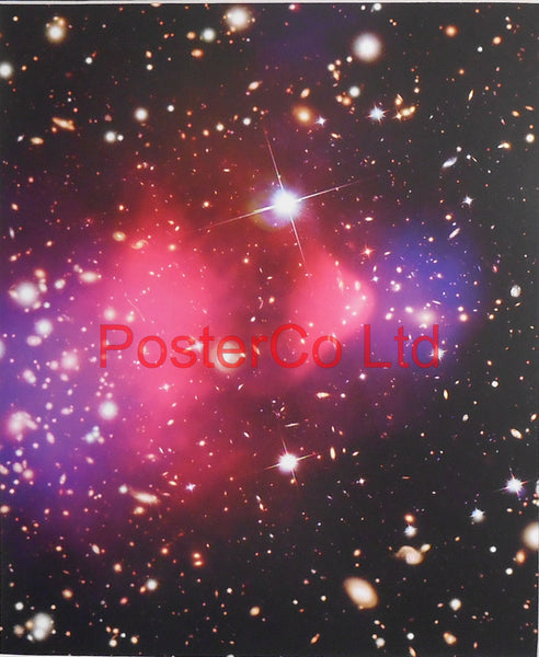 Bullet Cluster - Hubble Telescope shot - Framed Picture - 20"H x 16"W