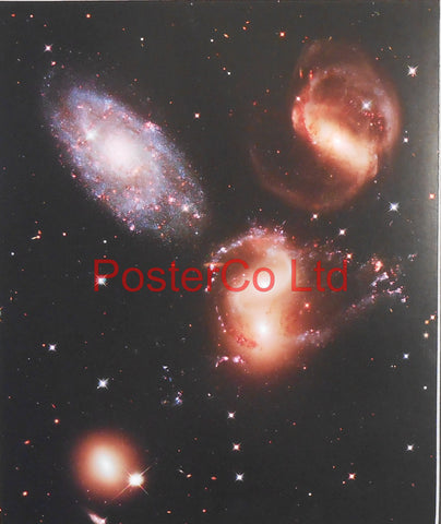Stephan's Quintet - Hubble Telescope shot - Framed Picture - 20"H x 16"W