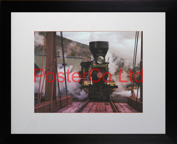 The legendary "American" Steam Train - Framed Picture - 11"H x 14"W