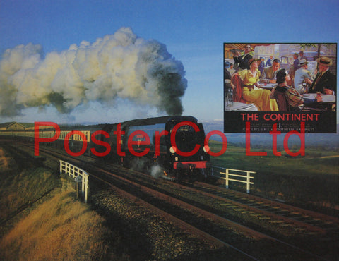 Pullman train 30492 - Steam Train - Framed Picture- 11"H x 14"W