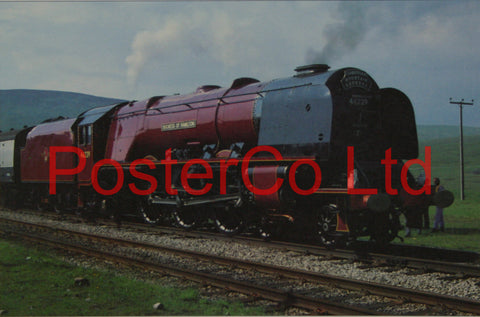 Duchess of Hamilton - Steam Train - Framed Picture - 11"H x 14"W